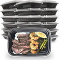 28 oz 50 Pack Meal Prep Containers BPA Free Leakproof Stackable Food Storage Containers with Lids, Microwave & Dishwasher Freezer Safe Reusable To Go Containers Bento Box Style Take Out Clear Plastic