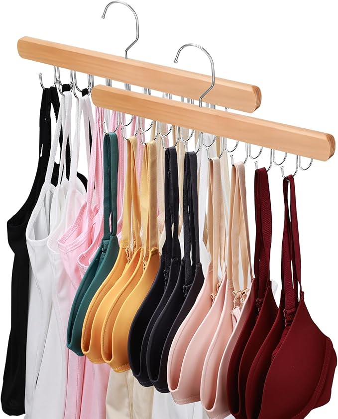NECAMOCU 2 Pack Bra Hanger for Closet Organizer, Premium Tank Top Hangers | by NECAMOCU