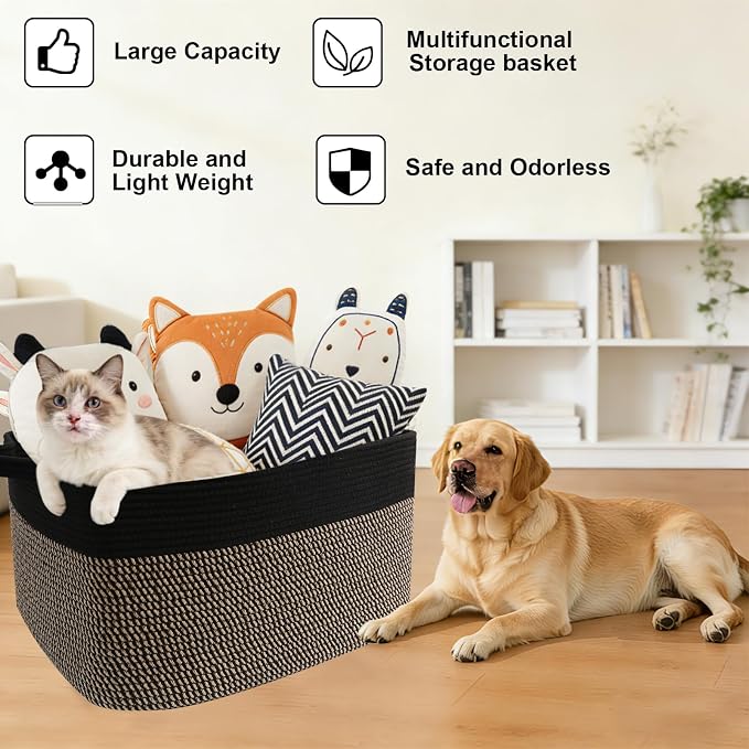 96L Laundry Basket with Handles, Extra Blanket Basket - Image 9