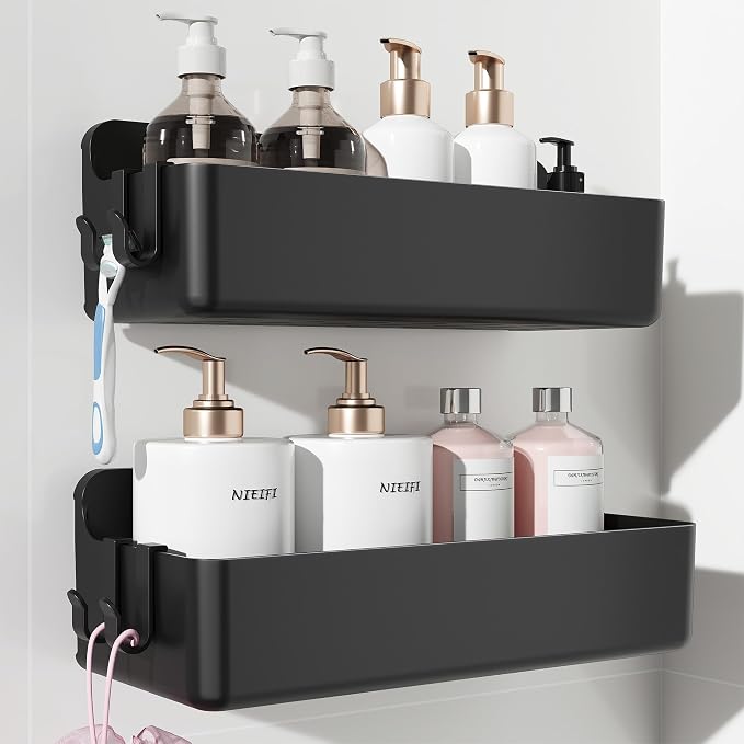 Nieifi Adhesive Shower Shelves, 2 Pieces by Nieifi