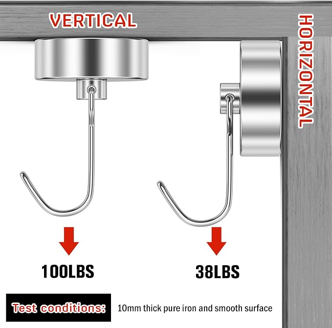 FINDMAG Magnetic Hooks, 100LB+ Magnetic Hooks - Image 8