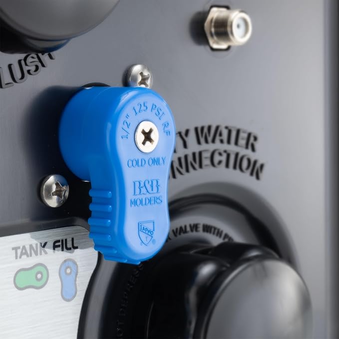 RecPro RV Water Management Panel | Nautilus P2.5 | 7-Function City-Water Fill | Made in America (Black)