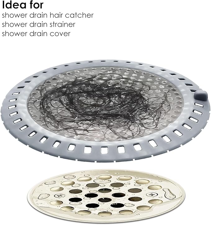 Seatery 2PCS Shower Drain Hair Catcher, Shower Drain Strainer, Stainless Steel - Image 6