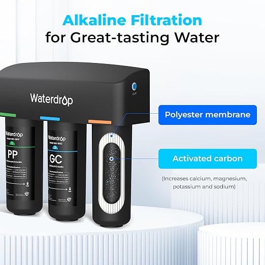 Waterdrop TSB-ALK 8 Layer Slightly Alkaline Under Sink Water Filter System | - Image 6
