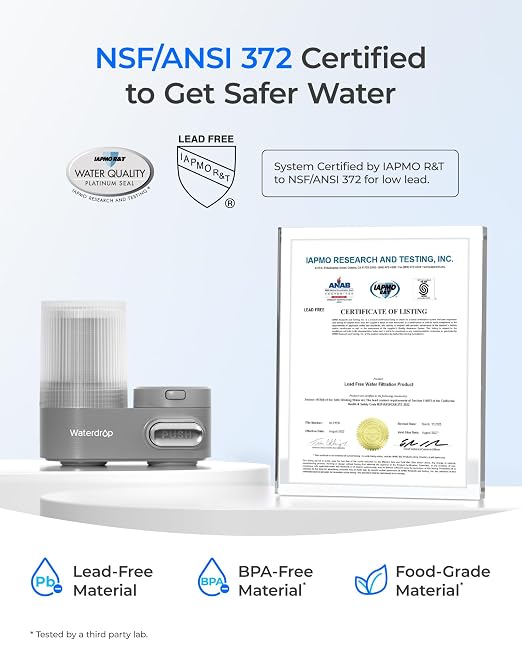 Waterdrop FC-07 Water Filter for Sink Faucet, Visible Filter Housing | Reduces - Image 8