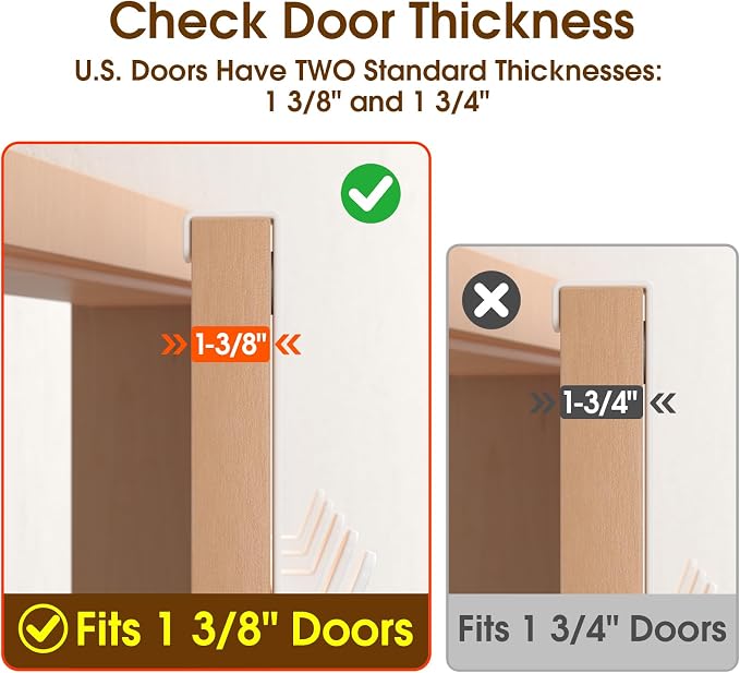 Over The Door Hooks Hanger, Heavy Duty Rack - Image 2