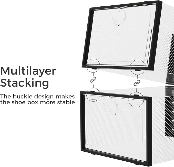 Pinkpum 15 Pack X-Large Shoe Storage Boxes, Shoe Organizer Clear Stackable - Image 8