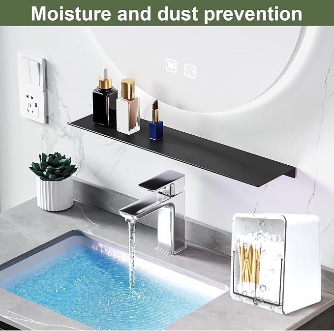 Qtip Holder with 2 Compartments, Vanity Countertop Storage Organizer - Image 7