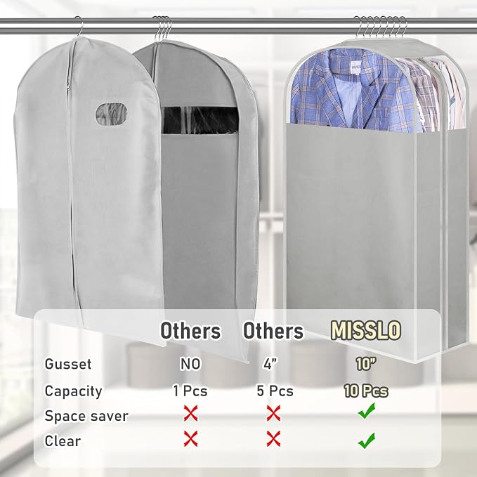 MISSLO 10" Gusseted Garment Bags - Image 3
