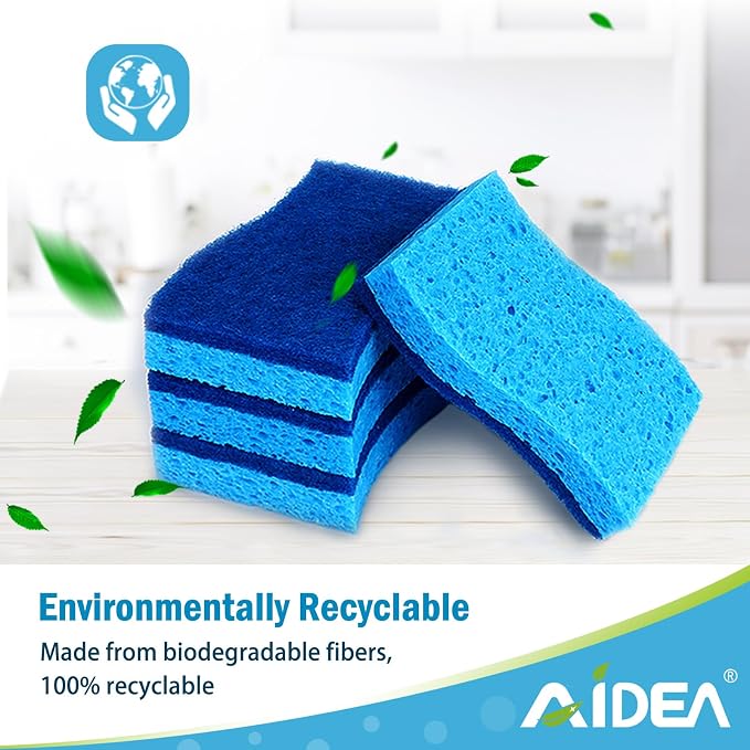 AIDEA Sponges Kitchen-6Count, Non Scratch Scrub Sponge, Dish Sponges | Cleaning - Image 7