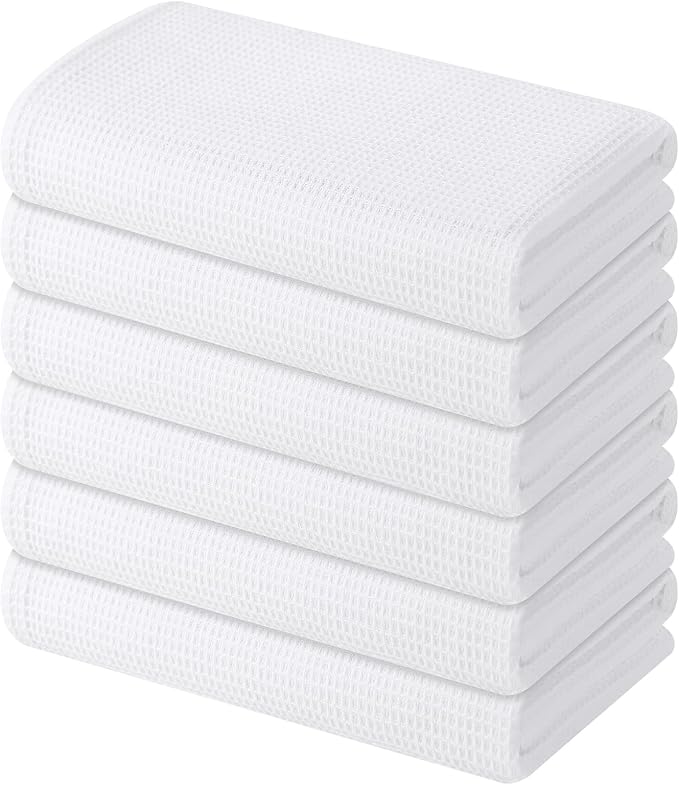 Homaxy 100% Cotton Waffle Weave Kitchen Towels, 6 Pack by Homaxy