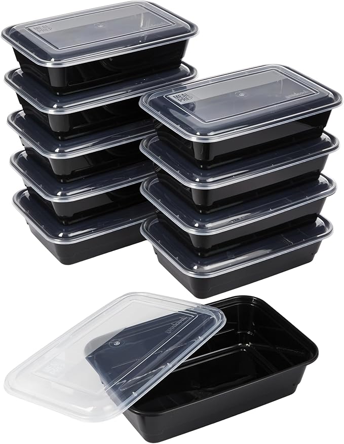 GoodCook Meal Prep Containers, Single Compartment 10-Pack | BPA-Free Reusable by GoodCook