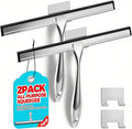 2pcs Shower Squeegee for Glass Doors by ALFLOD