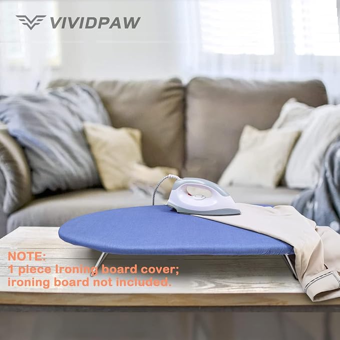 VividPaw Small Ironing Board Cover and Pad 12.5 x 30 Table Top - Image 6