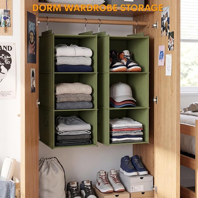 Extra Deep Hanging Closet Organizers and Storage, 2 Pack 3-Shelf | Separable - Image 8