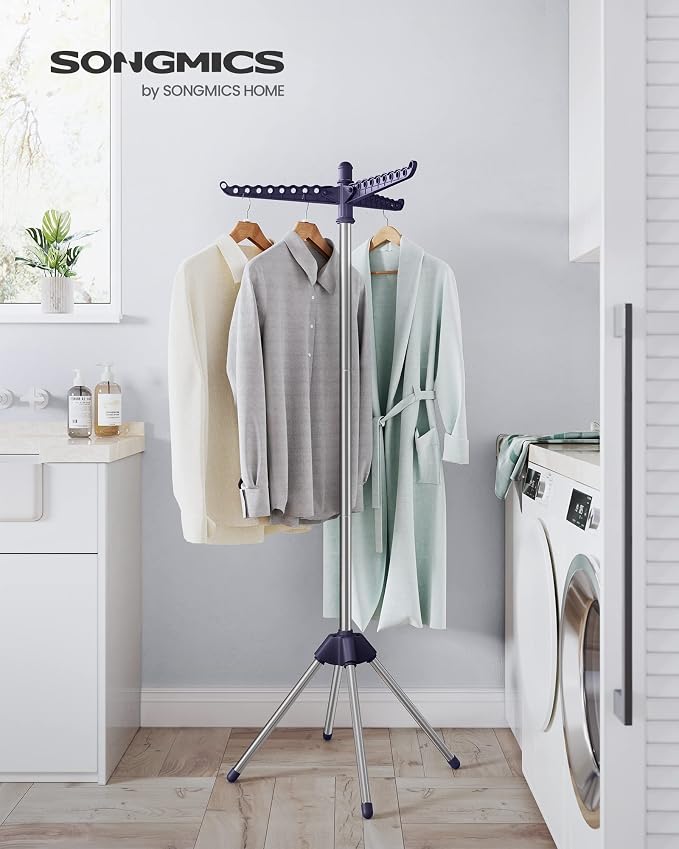 SONGMICS Clothes Drying Rack, 61.6-Inch Drying Rack, 3 Rotatable Arms | - Image 2