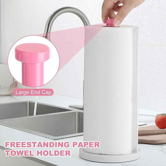 Standing Paper Towel Holder, Kitchen Paper Towel Roll Holder- - Image 4