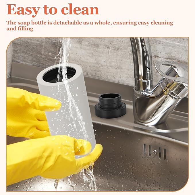 Silicone Dish Soap Dispenser, Reusable Dish Soap Bottle, Refillable Dish Soap - Image 6