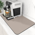 Coffee Mat Super Absorbent Dish Drying Mat Coffee Bar Mat 12"x 19", Khaki | by WiseLife