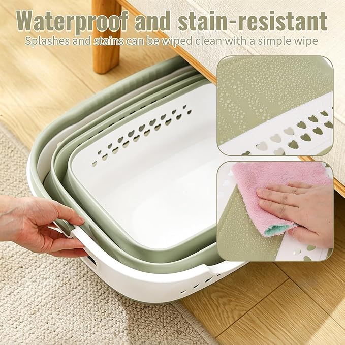 2 Pcs Collapsible Laundry Baskets - Image 7