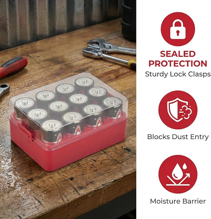 ALCYON Plastic Battery Organizer Storage Case - Image 9