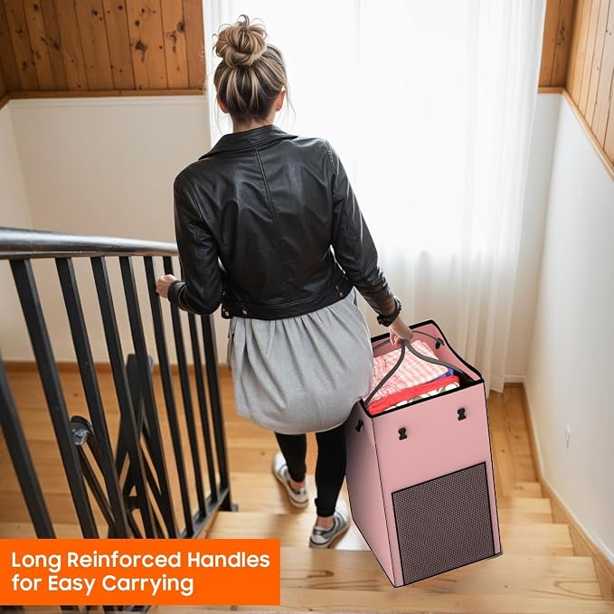 Laundry Hamper with Wheels, 150L Rolling Laundry Basket with Bag & Handles - Image 7