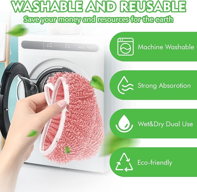 Reusable Microfiber Mop Pads Compatible - Image 3