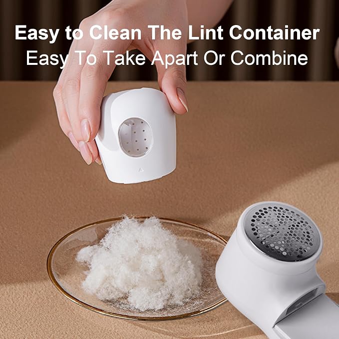 Rechargeable Fabric Shaver Lint Remover, 2 Blades Defuzzer - Image 6