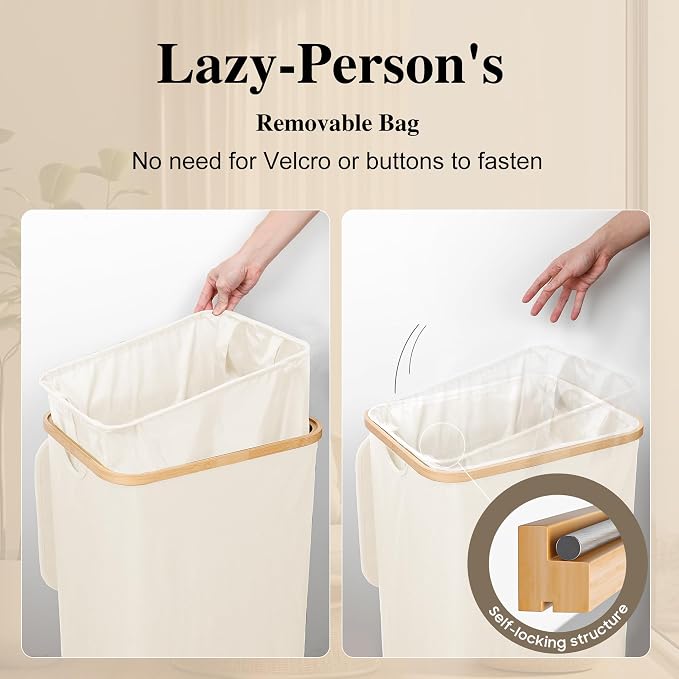 Foluck Large Laundry Hamper, 100L Waterproof Laundry Basket - Image 3