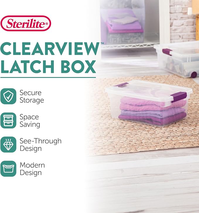 Sterilite ClearView Latch Boxes, Storage Bins - Image 2