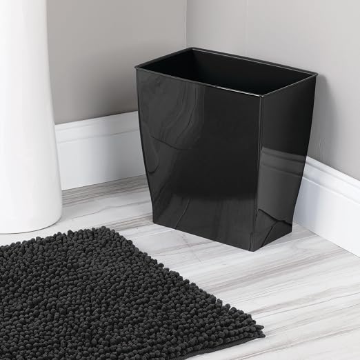 iDesign Small Plastic Bathroom Trash Can, - Image 7