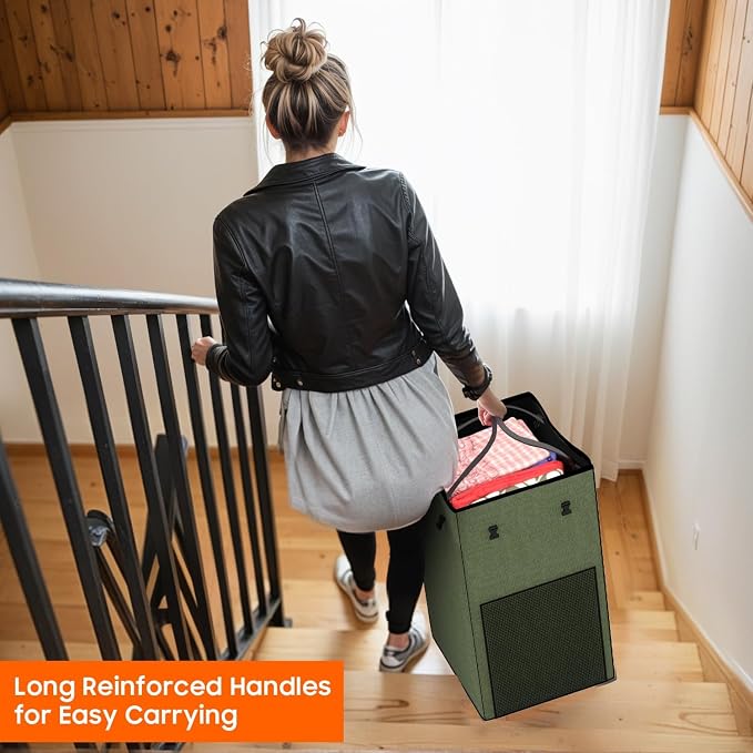 Laundry Hamper with Wheels, 150L Rolling Laundry Basket with Bag & Handles - Image 7