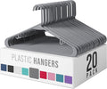 Plastic Hangers 20 Pack Grey by Neaterize