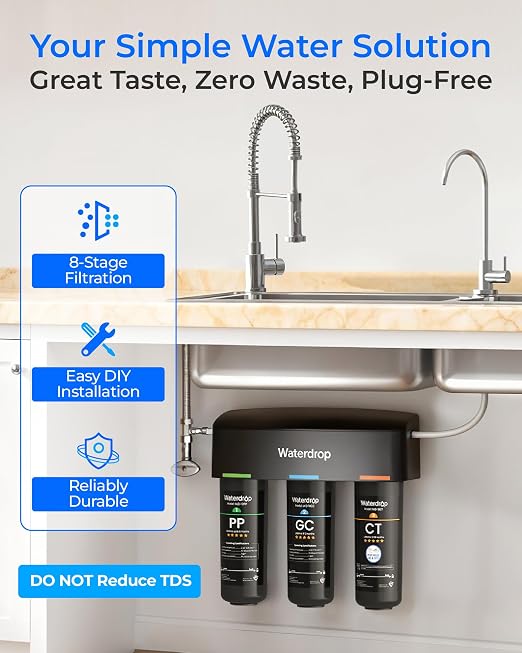 Waterdrop TSB 8 Layer Under Sink Water Filter System, - Image 3