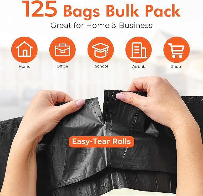 Delxo 40-45 Gallon Trash Bags, 40×45'' Large Black Garbage Bags | Star-Seal Can - Image 6
