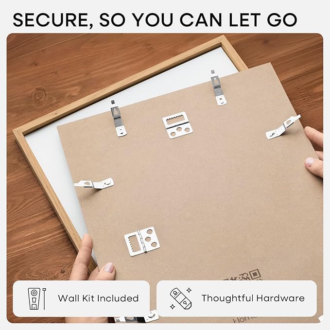 Homeforia 12x18 Picture Frame Wood, High End Natural Oak 12x18 Light Wooden Poster Frame with Mat 8.5x11, 12 x 18 Frames Matted to 8.5 by 11 Photo, 18x12 Thin Frame, Tempered Glass, Wall Kit, Set of 3
