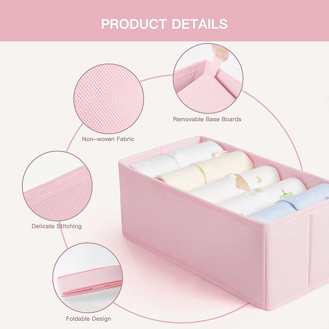 Drawer Organizer Clothes, 10 Pack Dresser Organizer - Image 5