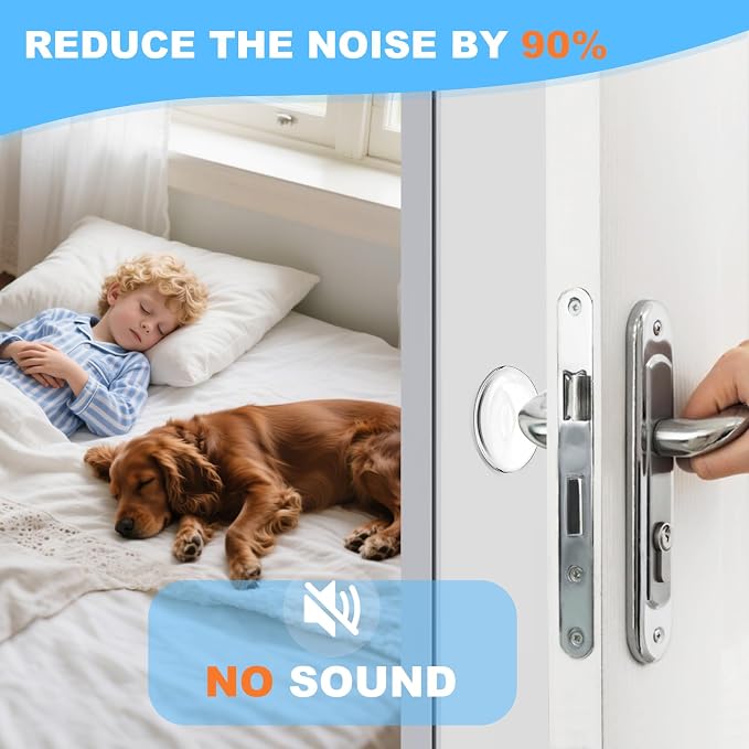JZWBLILY Door Stoppers for Wall, Door Knob Wall Protector 2", Self Adhesive - Image 6
