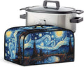 Van Gogh Starry Night Slow Cooker Dust Cover Oval 6-8 Qt Slow Cooker Cover Holder Small Appliance Covers Accessory Set Keep Clean Kitchen Decor