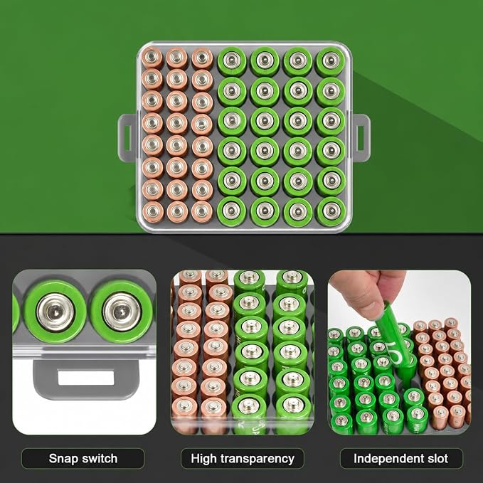 ALCYON Plastic Battery Organizer Storage Case - Image 2