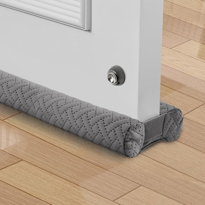 Premium Velvet Under Door Draft Stopper, Door Draft Stoppers by SavEase