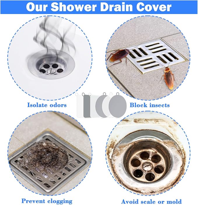 6 Pcs Drain Covers to Keep Bugs Out Silicone Shower Floor Tub Stoppers Bathtub - Image 6