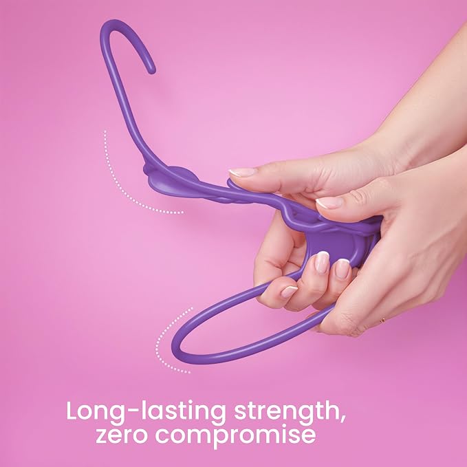 Utopia Home Plastic Hangers 50 Pack – Space Saving Clothes Hanger Purple | - Image 4
