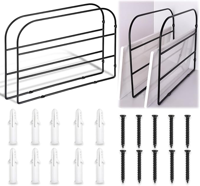 2 Pack Base Cabinet Tray Dividers 12x9 Inches Black Metal Sheet Rack Organizer Bakeware Container for Wall Base Kitchen Cabinets (2)