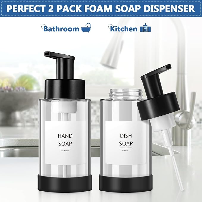RYTOXILO Foaming Soap Dispenser, 10 oz/300ml Foaming Hand Soap Dispenser - Image 4