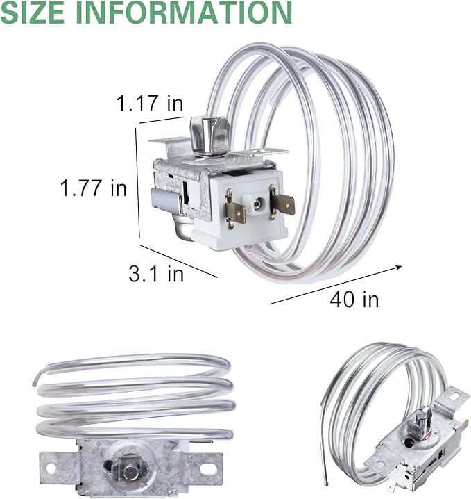 WP2198202 thermostat control, Ultra Durable wp2198202 refrigerator thermostat-Exact Fit for Whirlpool & Kenmore Refrigerators - Replaces 2161284 2198201 PS11739232 AP6006166