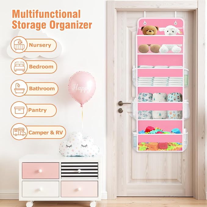 Over The Door Organizer Storage Large Capacity Hanging Bedroom Storage | 4 - Image 7