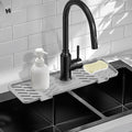 Silicone Faucet Mat for Kitchen Sink – Gen 3 10° Slope Splash Guard by Meiliweser