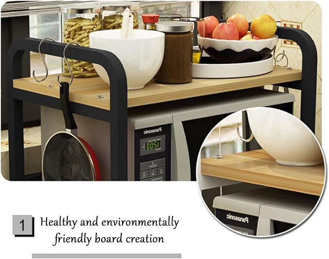 Microwave Storage Rack Microwave Oven Rack Kitchen Storage Shelf Kitchen Organiser Shelf Island Shelf for Oven Toaster Stand White