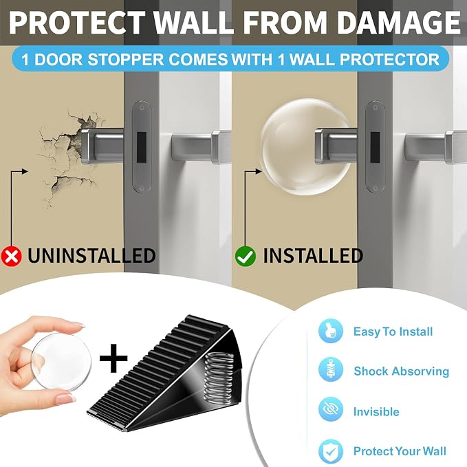 AIMAXINKE Door Stoppers for Bottom of Door-Large Heavy Duty Door Stop Wedge | - Image 5